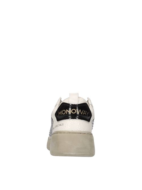 Sneakers in pelle e strass MONO WAY | MEGAN 21 WBIANCO-NERO